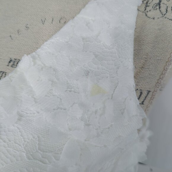 Xscape Lace Dress 4 White Midi Bridal Sleeveless - Picture 5 of 12